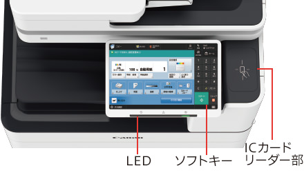 フルフラットのタッチパネルを採用