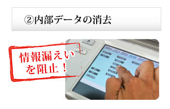 コピー機内部データの消去